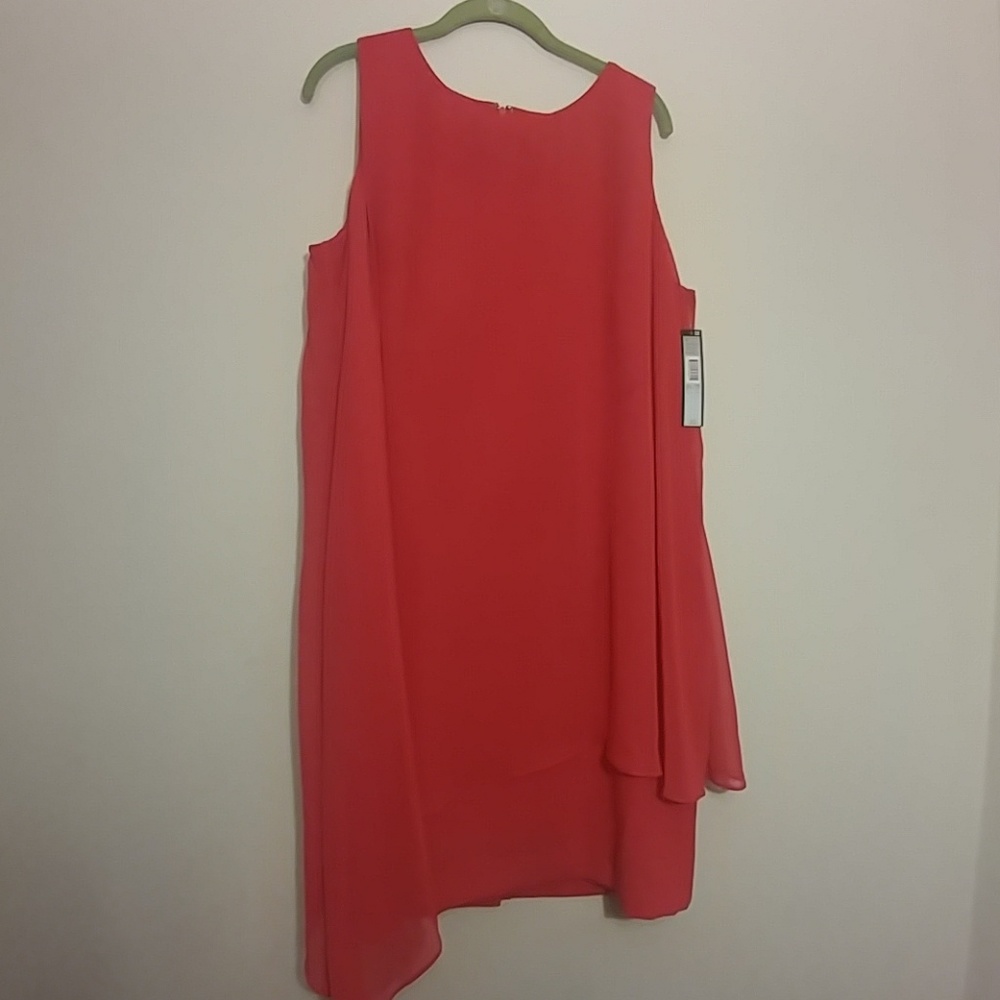 A crimson red dress